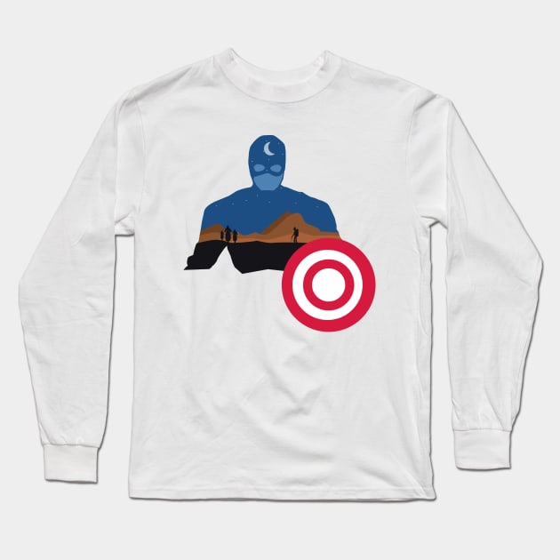 captain travel america Long Sleeve T-Shirt by LeonArt-D